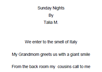 Sunday Nights by Talia M.